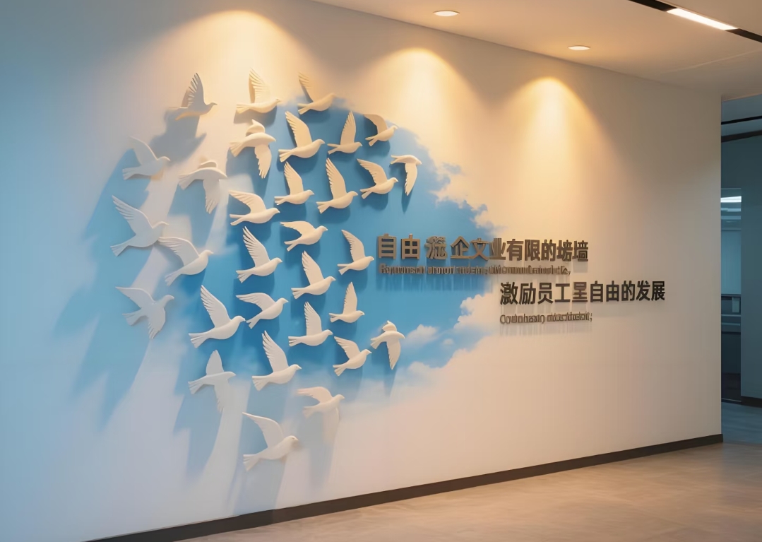 企业文化背景墙制作